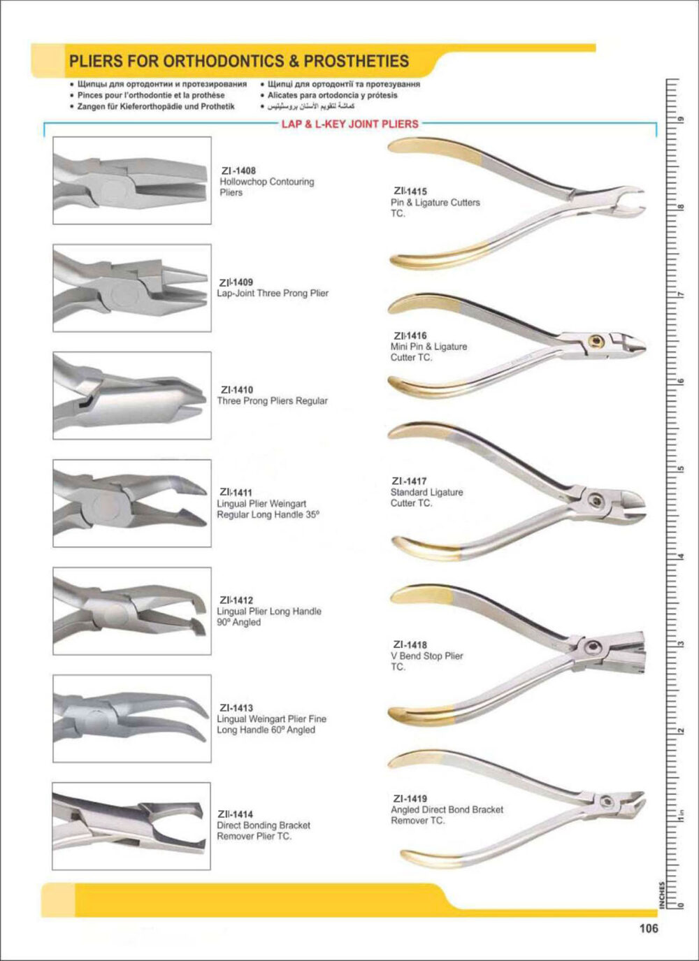 Pliers For Orthodontic Instruments & Prostheties