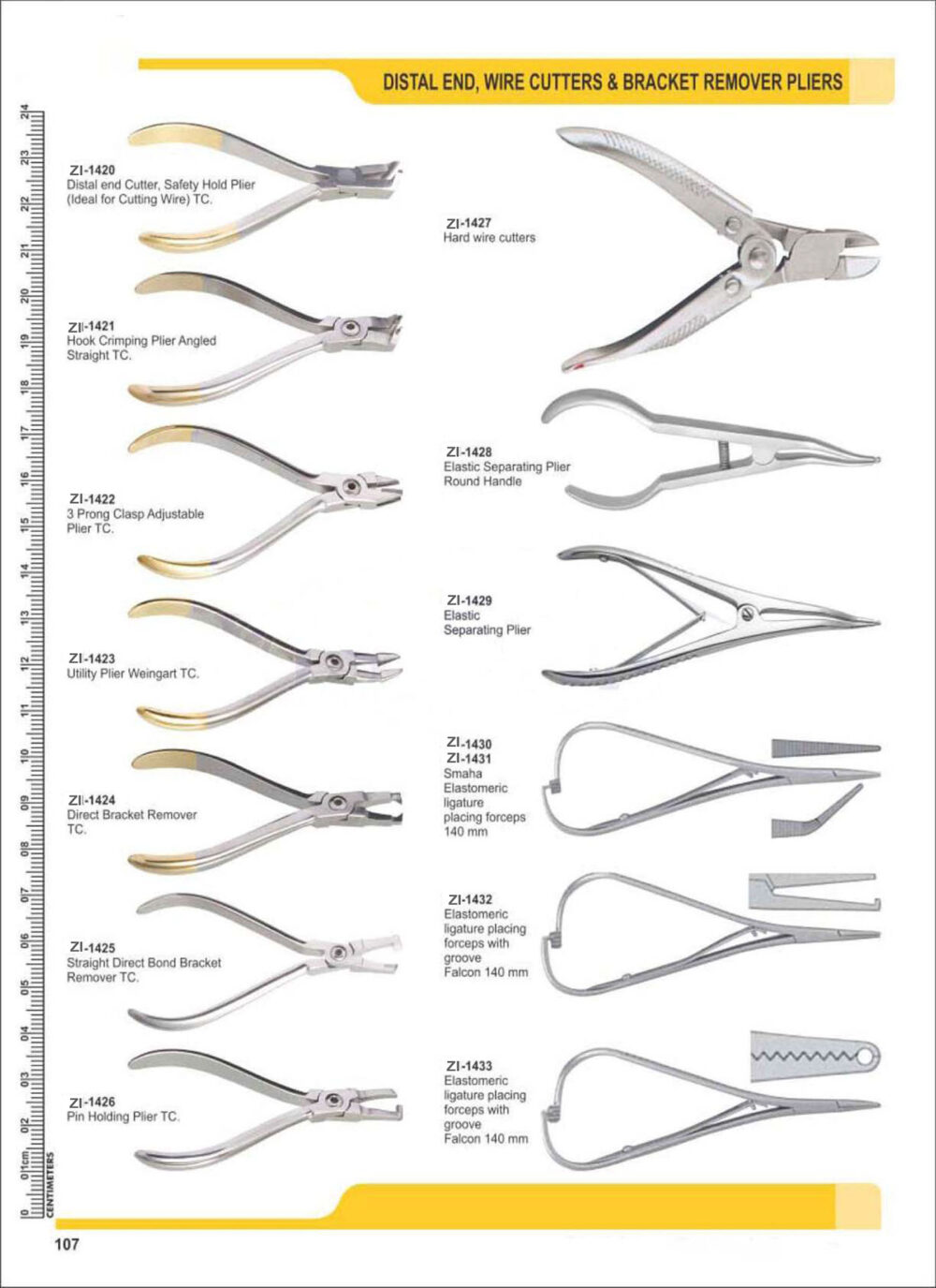 Distal End, Wire Cutters & Bracket Remover pliers