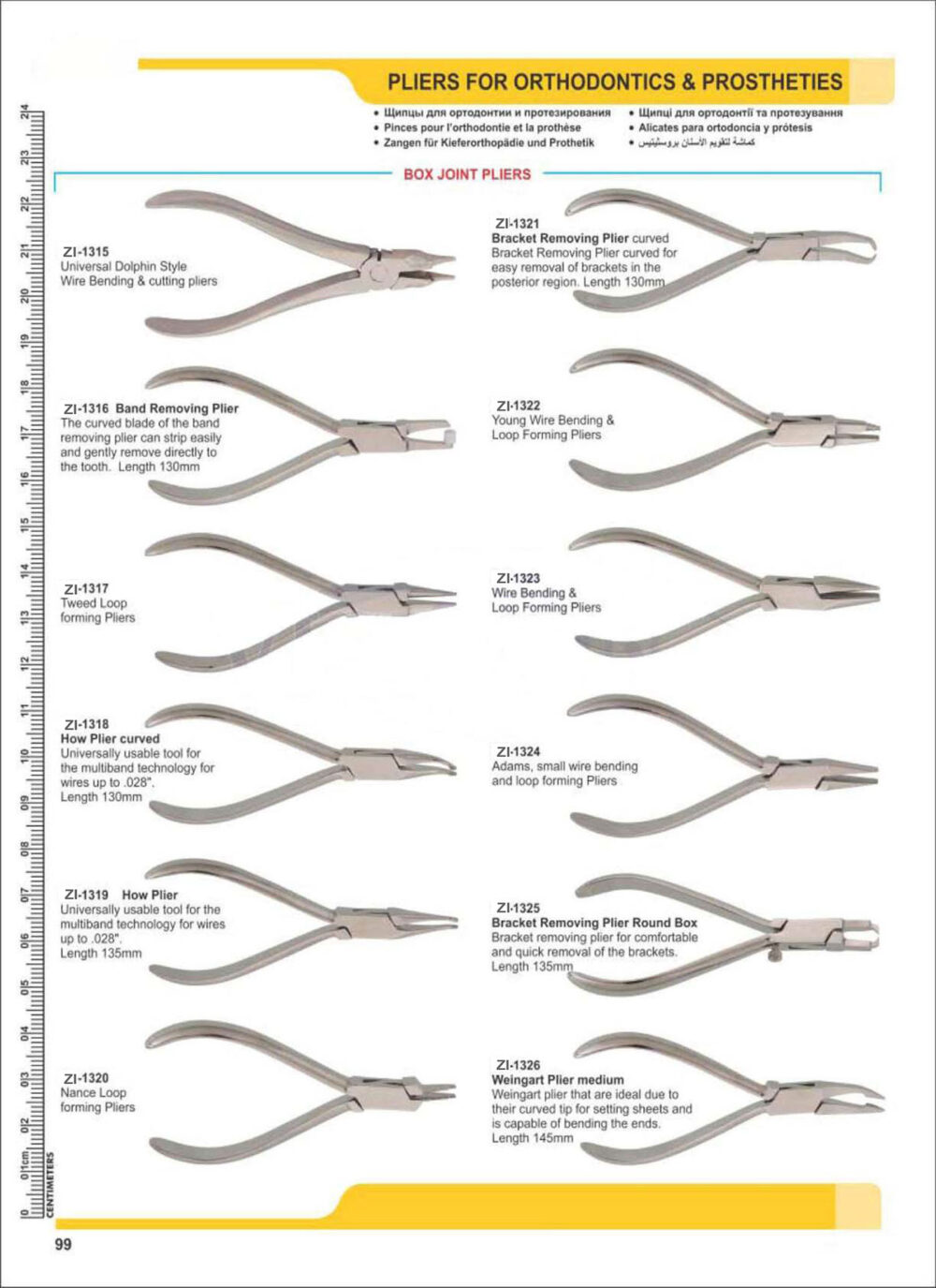 Pliers For Orthodontic Instruments & Prostheties